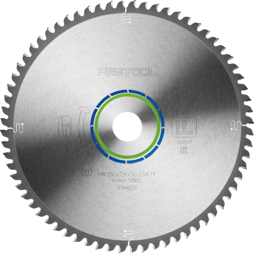 Piła tarczowa HW 260x2,4x30 TF68 FESTOOL 494607
