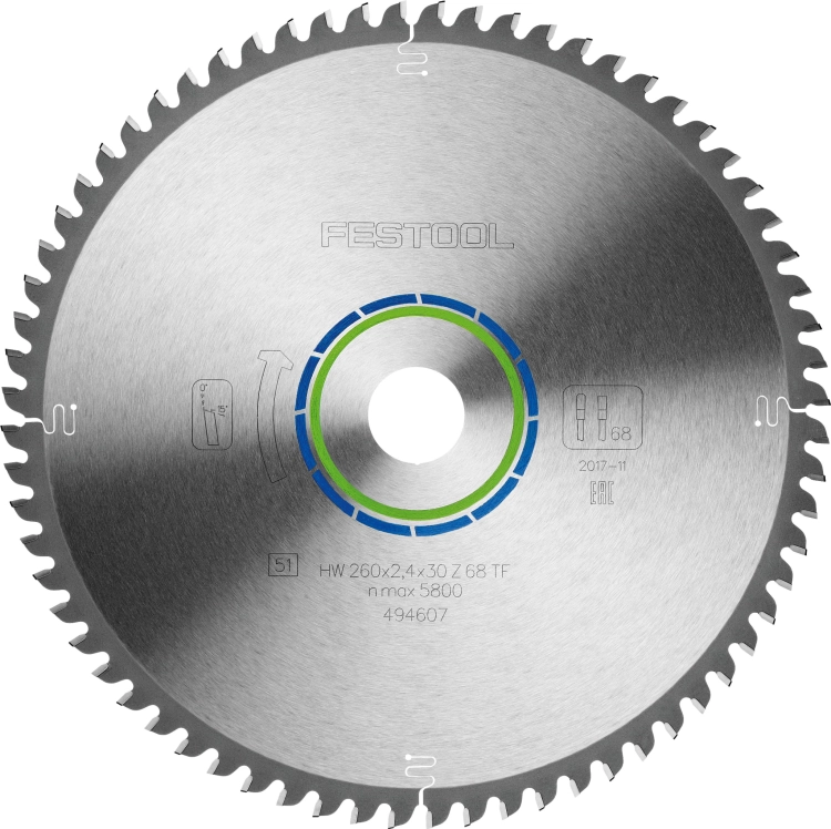 Piła tarczowa HW 260x2,4x30 TF68 FESTOOL 494607