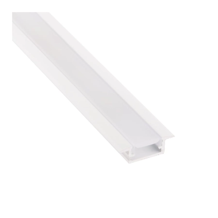 PROFIL LED INLINE MINI XL 2MB WPUSZCZANY BIAŁY, KLOSZ MLECZNY