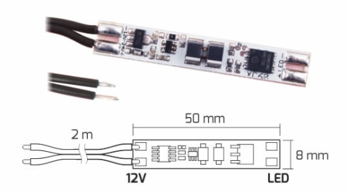 WYŁĄCZNIK PŁYTOWY DO PROFILU LED XC60
