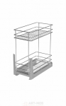 Cargo mini 50 2-poz pełny wysuw chrom W-2311M-500.G2