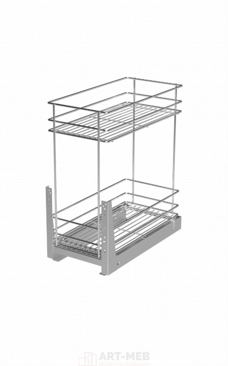 Cargo mini 50 2-poz pełny wysuw chrom W-2311M-500.G2