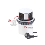 Gniazdo Tetra Box USB aluminium 3x schuko 2x USB