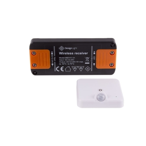DELI 2 wył. do szaf, zestaw 1 pkt (wył.+ sensor) biały
