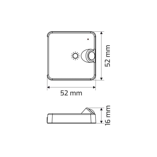 DELI 2 Sensor biały wymiary