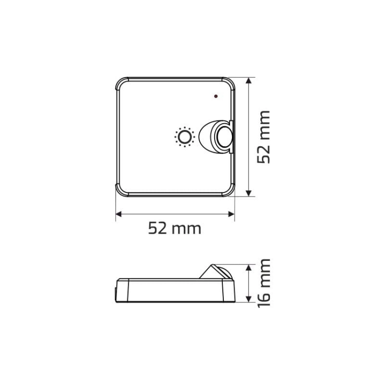 DELI 2 Sensor biały wymiary