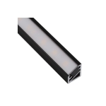 Profil Led Triline 3m kątowy Czarny, klosz mleczny