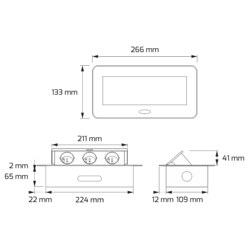 Gniazdo Kombi Box wymiary