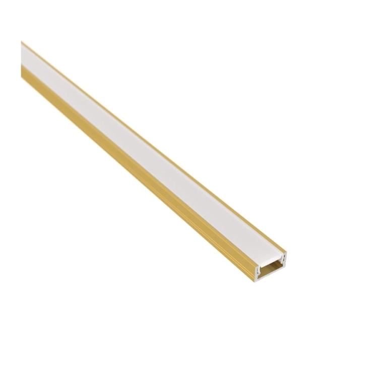 Profil Led Line Mini 3m nakładany złoty, klosz mleczny