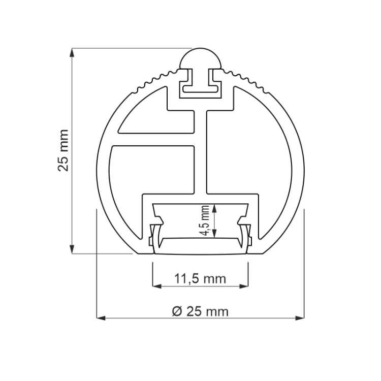 Profil Led drążek aluminium wymiary