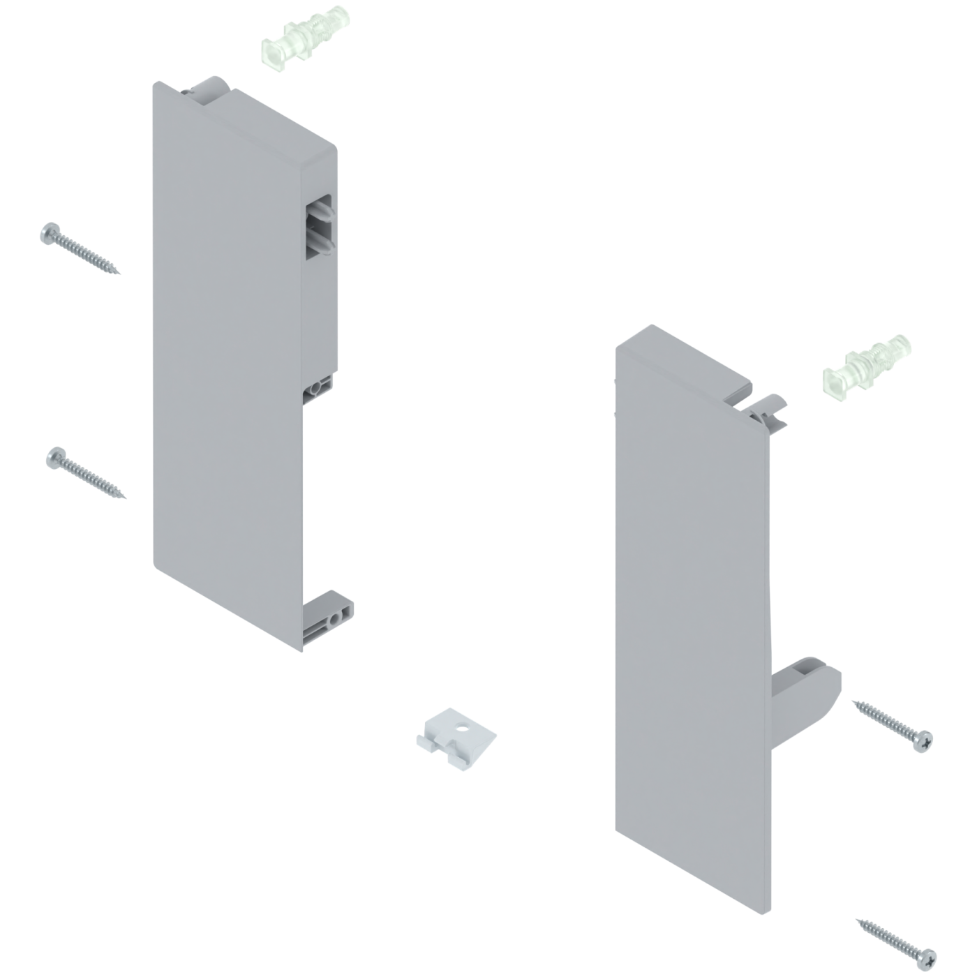 Mocowanie frontu szufl. wew., wysokość C, P/L Szare ZIF.76C0
