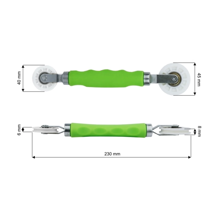 Roller do wklejania taśm LED (5-10mm, SMD 2835lub COB) wymiary
