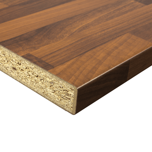 Blat Orzech ciemny klepka BS 38mm 4100x1200mm R3 | Swiss Krono wygląd