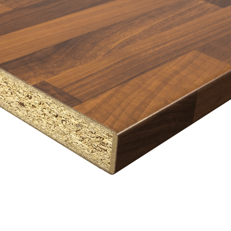 Blat Orzech ciemny klepka BS 38mm 4100x1200mm R3 | Swiss Krono wygląd