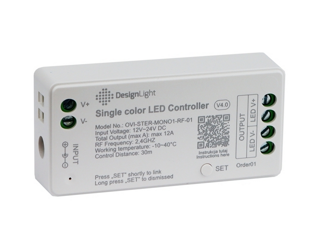 OVI sterownik mono RF 12-24VDC 12A (OVI-STER-MONO01-RF-01)