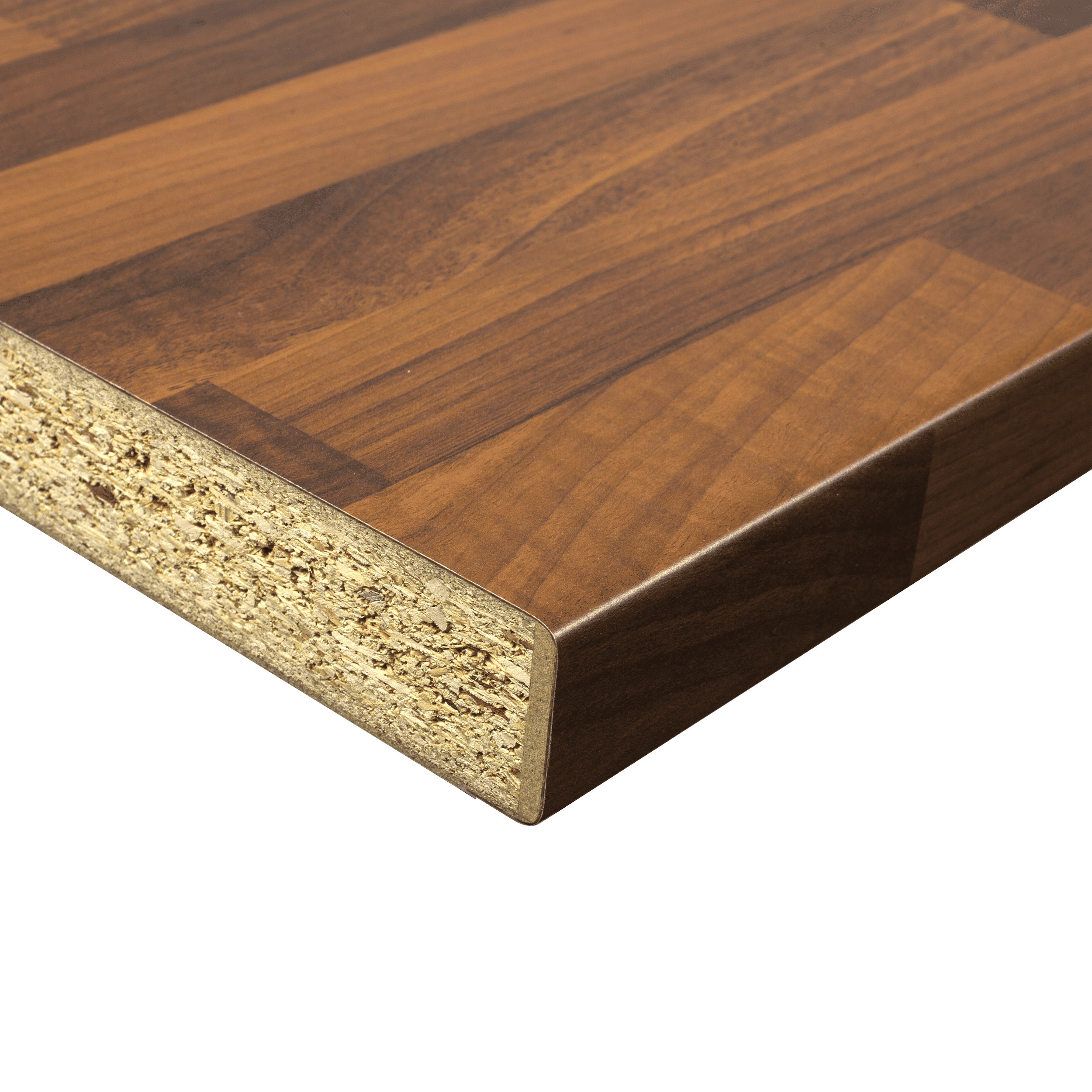 Blat Orzech ciemny klepka BS 38mm 4100x1200mm R3 | Swiss Krono wygląd
