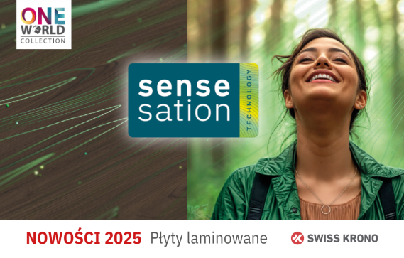 Nowe płyty laminowane Swiss Krono z kolekcji ONE WORLD i SENSEsation